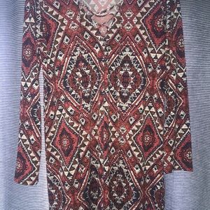 Veronica M front tie shift dress mini